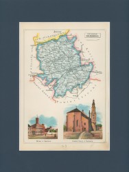 Gubernia Radomska Powiat Radomski Józef Michał Bazewicz [mapa Królestwo Polskie 1907]  