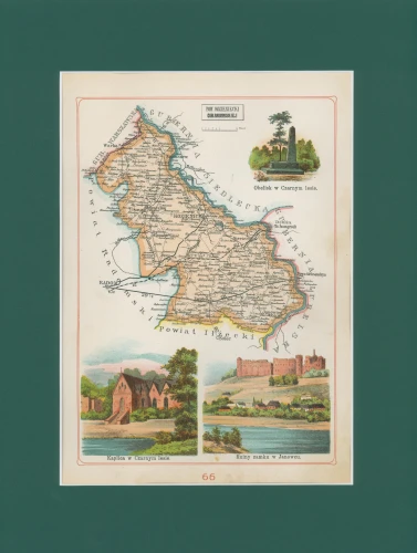 Powiat Kozieniecki Józef Michał Bazewicz mapa Królestwo Polskie 1907.jpg