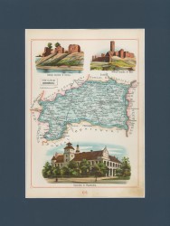 Gubernia Radomska Powiat Iłżecki Józef Michał Bazewicz [mapa Królestwo Polskie 1907]