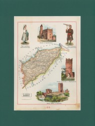 Gubernia Radomska Powiat Sandomierski Józef Michał Bazewicz [mapa Królestwo Polskie 1907]