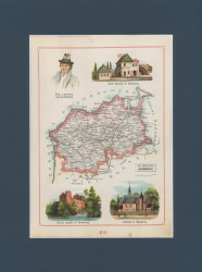 Gubernia Radomska Powiat Opoczyński Józef Michał Bazewicz [mapa Królestwo Polskie 1907]  