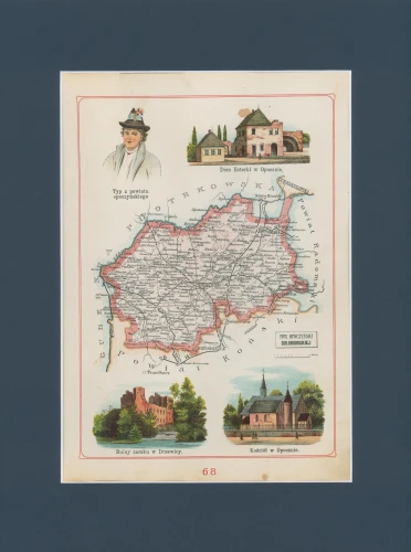 Powiat OpoczyńskiJózef Michał Bazewicz mapa Królestwo Polskie 1907.jpg