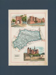 Gubernia Radomska Powiat Opatowski Józef Michał Bazewicz [mapa Królestwo Polskie 1907] 