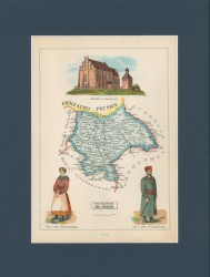 Gubernia Płocka Powiat Przasnyski Józef Michał Bazewicz [mapa Królestwo Polskie 1907]