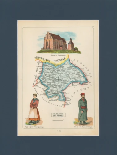 Powiat Przasnyski Józef Michał Bazewicz mapa Królestwo Polskie 1907.jpg