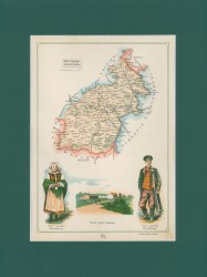 Gubernia Kaliska Powiat Sieradzki Józef Michał Bazewicz [mapa Królestwo Polskie 1907] 