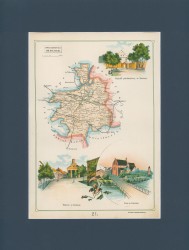 Gubernia Kaliska Powiat Koniński Józef Michał Bazewicz [mapa Królestwo Polskie 1907] 