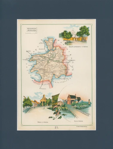 Powiat Koniński Józef Michał Bazewicz mapa Królestwo Polskie 1907.jpg