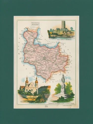 Powiat Wieluński Józef Michał Bazewicz mapa Królestwo Polskie 1907.jpg