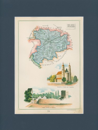Powiat Łęczycki Józef Michał Bazewicz mapa Królestwo Polskie 1907.jpg