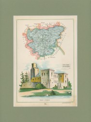 Gubernia Kaliska Powiat Turecki Józef Michał Bazewicz [mapa Królestwo Polskie 1907]