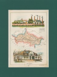 Gubernia Warszawska Powiat Kutnowski Józef Michał Bazewicz [mapa Królestwo Polskie 1907] 