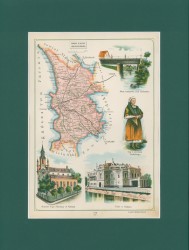 Gubernia Kaliska Powiat Kaliski Józef Michał Bazewicz [mapa Królestwo Polskie 1907]