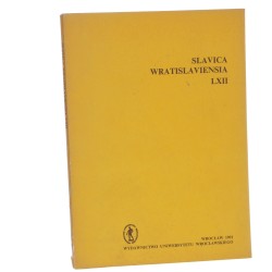 Slavica Wratislaviensia LXII [Serie Uniwersytetu Wrocławskiego / 1991]  