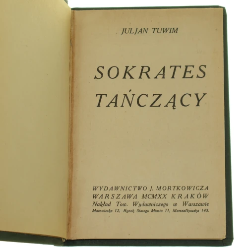 Sokrates tańczący Tuwim Juljan [WYDANIE PIERWSZE / 1920]
