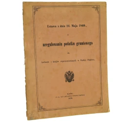 Ustawa z dnia 24. maja 1869 o uregulowaniu podatku gruntowego dla królestw i krajów w Radzie Państwa reprezentowanych [1870]