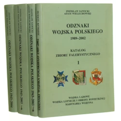 Odznaki Wojska Polskiego Katalog zbioru falerystycznego t. I-IV [komplet] Zdzisław Sawicki Adam Wielechowski [AUTOGRAF / 2002-2005]