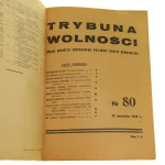 Trybuna wolności Organ Komitetu Centralnego Polskiej Partii Robotniczej [Numery 80-89 bez numeru 86 / 15 września 1945 - 15 marca 1946]