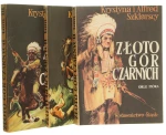 Złoto Gór Czarnych Trylogia indiańska t. I-III [Orle pióra, Przekleństwo złota, Ostatnia walka Dakotów] Szklarscy Krystyna i Alfred [1985