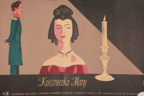 Plakat do filmu Księżniczka Mary Reż. Isidor Annienski Projekt Jerzy Flisak (1955)