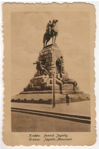 ​Kraków - Pomnik Jagiełły [pocztówka] (1918)
