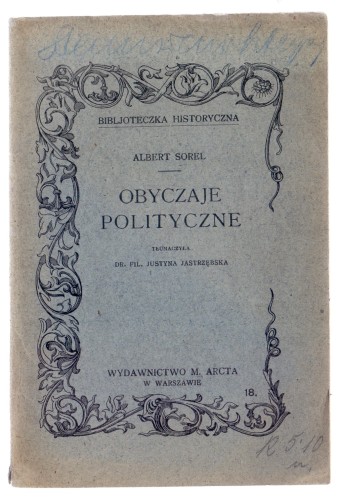 Obyczaje polityczne ​Sorel Albert (1918)