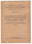 Sprawozdanie z doświadczeń rejonowych z tytoniem wykonanych na terenie lubelskiego okręgu uprawy w 1937 r. Klarner Stanisław