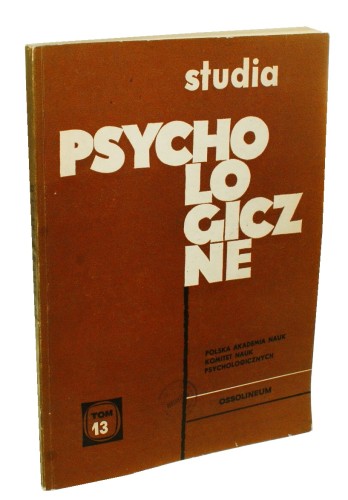 Studia psychologiczne Tom XIII Badania nad podejmowaniem decyzji [Praca zbiorowa] (1974)