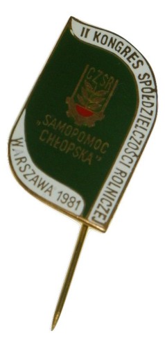 II Kongres Spółdzielczości Rolniczej / Warszawa 1981 [wpinka]