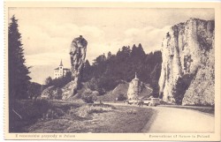 Z rezerwatów przyrody w Polsce Pieskowa Skała w dol. Prądnika wojew. krakowskie [etc.] [pocztówka] [przed 1945 r.]