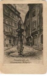 Frankfurt a M Schoppenbrunnen Tuchgaden (pocztówka ok 1900)