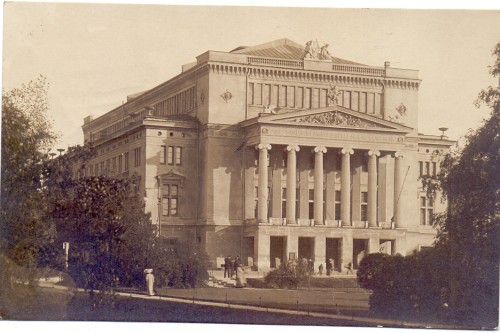Riga Das deutsche Theater [pocztówka] [przed 1945 r.]