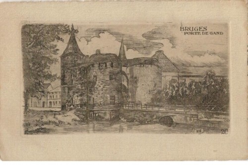 ​Bruges Porte de Gand (pocztówka ok 1900)
