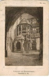 Romerhof mit Wendeltreppe Frankfurt a M Matthes Paul Oskar No 204 (pocztówka ok 1900)