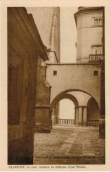 Kraków Podworzec romański na Wawelu (pocztówka lata 30-te)