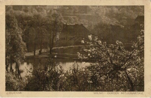 Wilno Ogrody Misjonarskie fot Bułhak Jan Brunon (pocztówka do 1945)