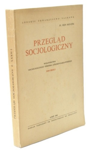 Przegląd socjologiczny t. XXXII/1 (Redakcja Chałasiński Józef)