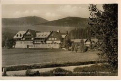 ​Riesengebirge Teichmann mit Schneekoppe (pocztówka przed 1945 Karkonosze)