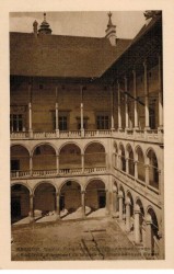 ​Kraków Wawel fragment dziedzińca arkadowego (pocztówka lata 30-te)