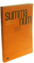 Summarium Sprawozdania Towarzystwa Naukowego KUL Nr 3 (23) za rok 1974