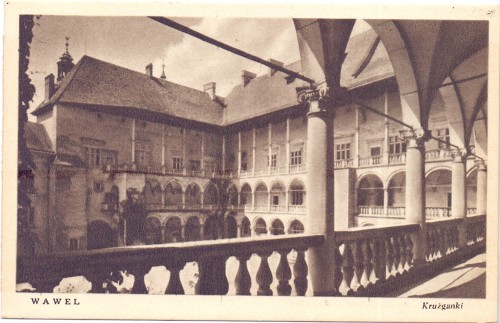 Wawel Krużganki Fot. S. Kolowca [pocztówka] [po 1945 r.]