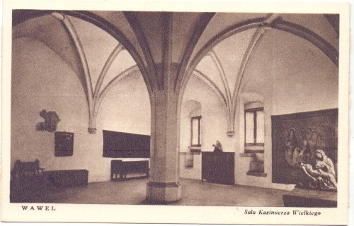 Wawel Sala Kazimierza Wielkiego Fot. S. Kolowca [pocztówka] [po 1945 r.]
