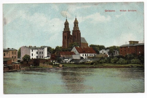 Gniezno Widok Gniezna [pocztówka, postcard][ca 1914]