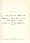 Sprawozdanie z doświadczeń rejonowych z tytoniem wykonanych na terenie lubelskiego okręgu uprawy w 1937 r. Klarner Stanisław