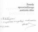 Zasady sprawiedliwego podziału dóbr Lissowski Grzegorz [AUTOGRAF] (2008)