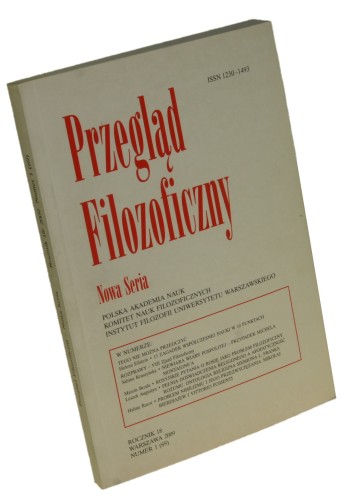 Przegląd Filozoficzny Nowa seria Rocznik 18 nr 1 (69) / 2009 [Red. nacz. Jacek Hołówka]