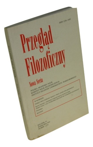 Przegląd Filozoficzny Nowa seria nr 1 (73) / 2010 [Red. nacz. Jacek Hołówka]