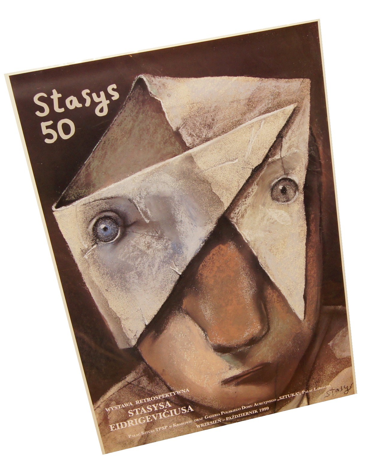 Plakat wystawowy Stasys 50 Centrum Sztuki Współczesnej Warszawa 