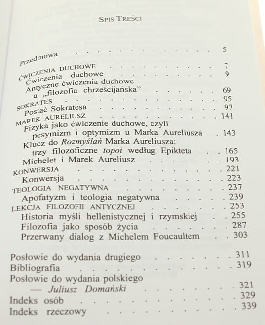 Filozofia jako ćwiczenie duchowe Pierre Hadot (2003)"Antykwariat Warszawa"