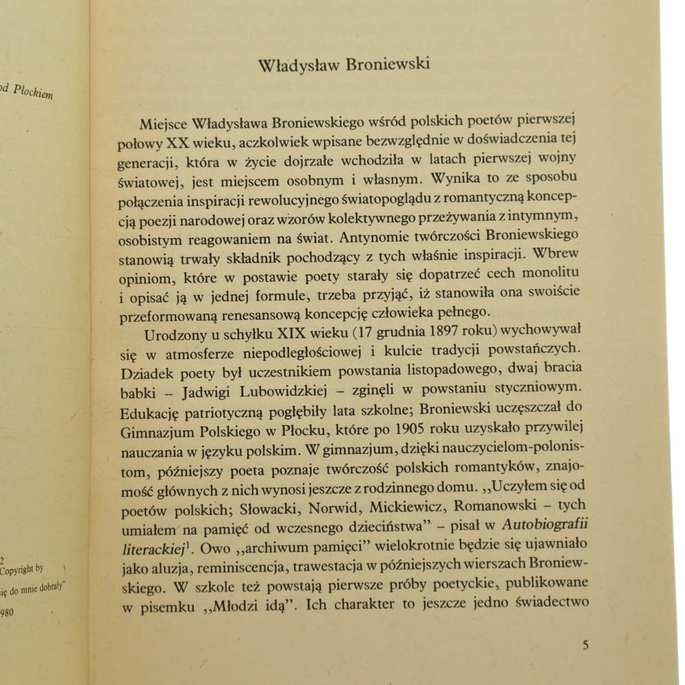 Wiersze i poematy Władysław Broniewski [1980]